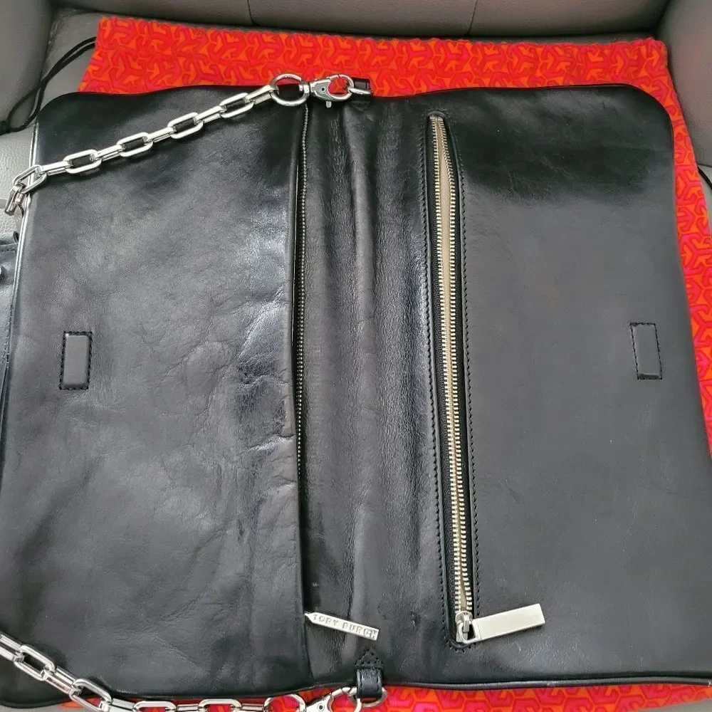Tory Burch Reva Black Shoulder/Clutch Bag